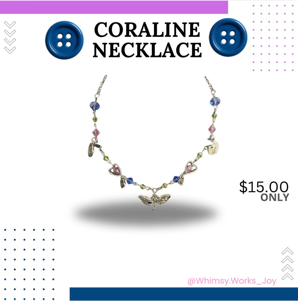 Coraline inspired Necklace