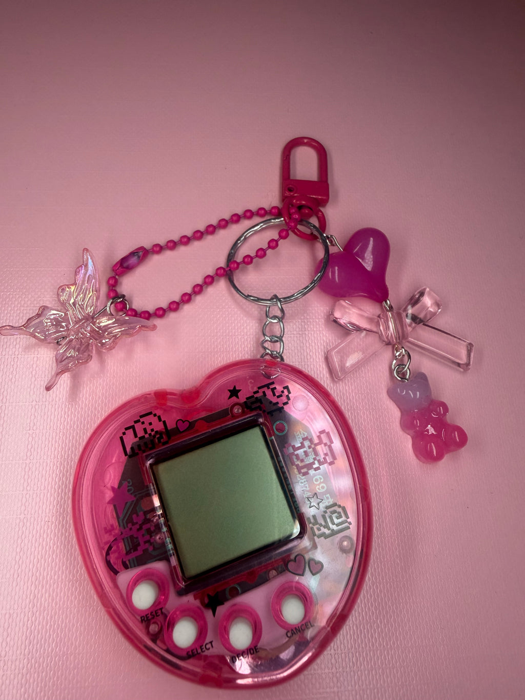 Tamagotchi inspired keychain