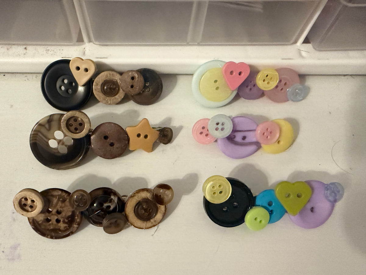 Button Hair Clip
